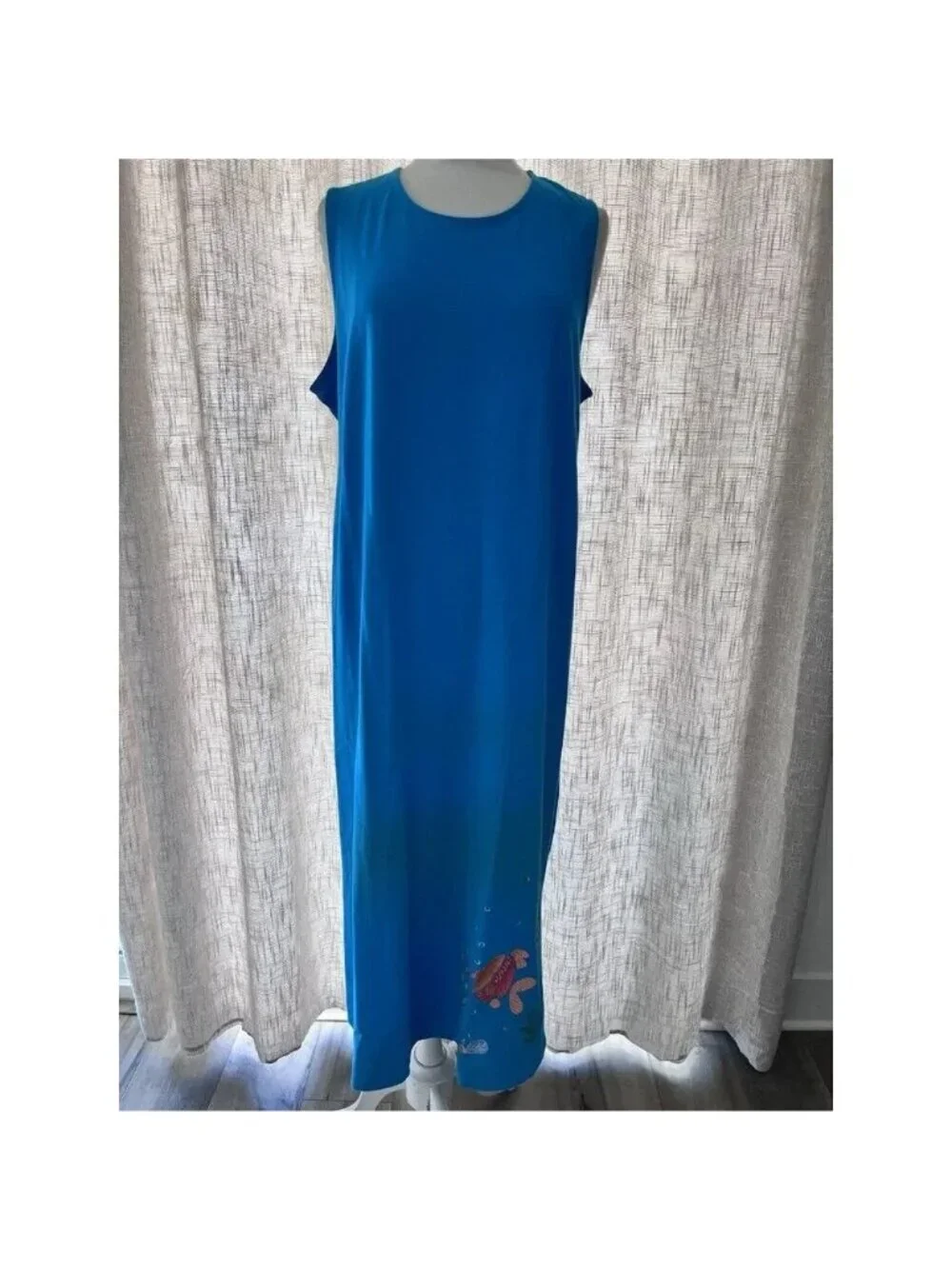 Davina Women’s Blue Embroidered Maxi Dress & Jacket Set 1X Cruise Resort Travel